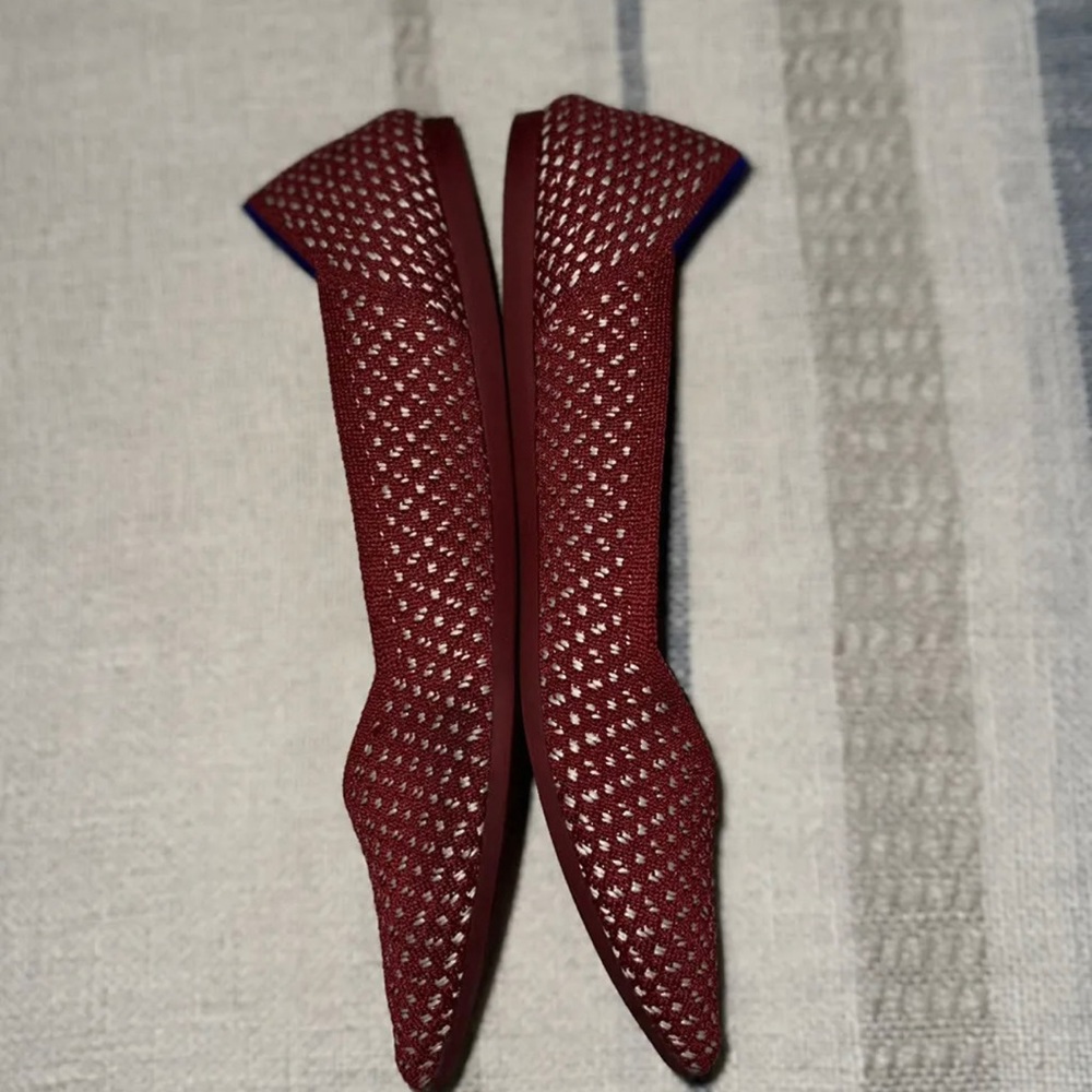 Rothy's The Point Red Apple Ballet Flats Honeycomb US 10.5 / EU 41 Rare Retired - Picture 5 of 9